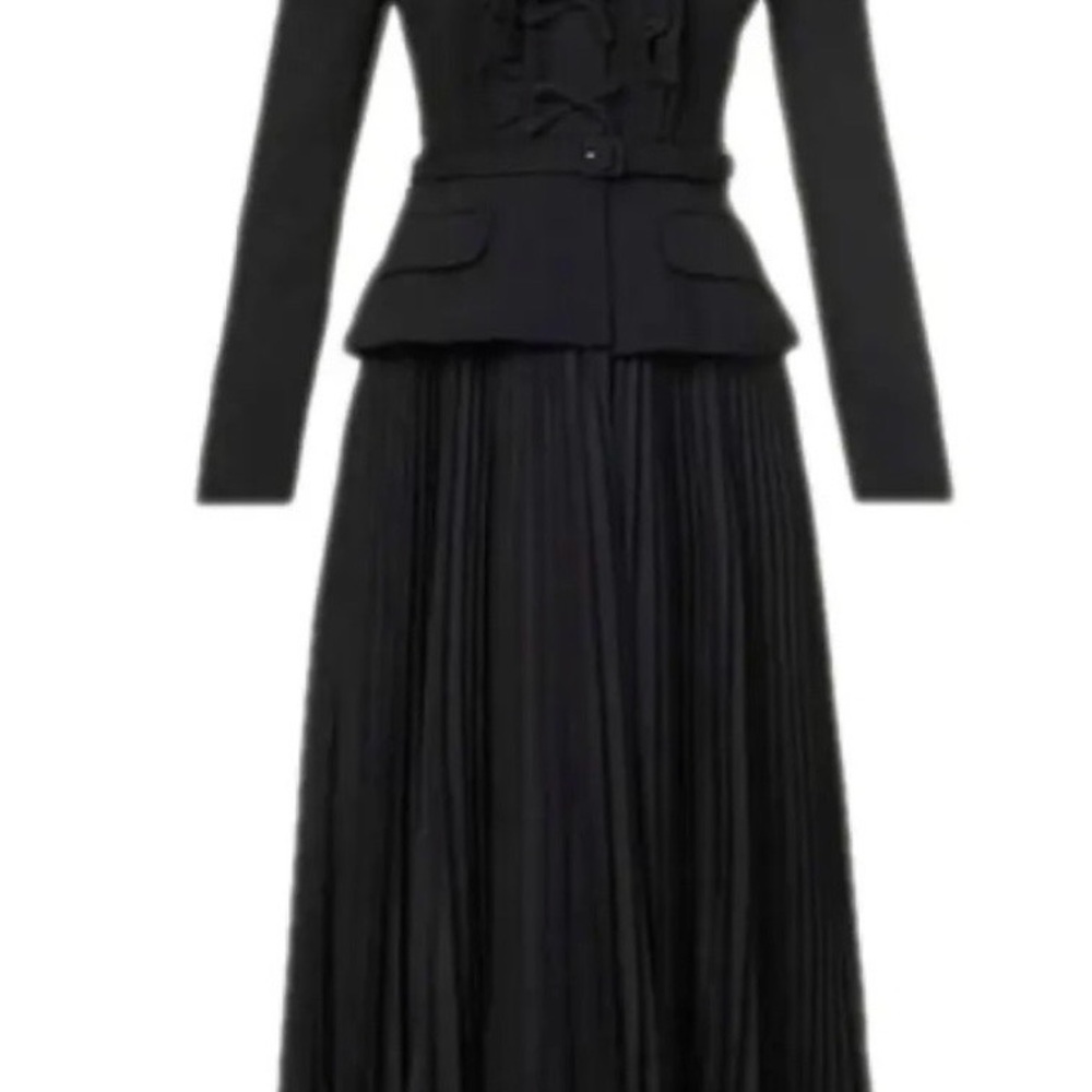 Self-Portrait Blazer Pleated Skirt Dress - Picture 4 of 8